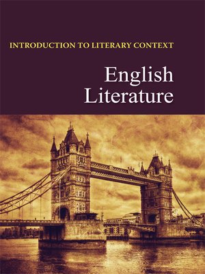 cover image of Introduction to Literary Context: English Literature